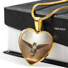 Norwegian Forest Cat Print Heart Pendant Luxury Necklace-Free Shipping - Deruj.com