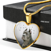 Cane Corso Print Heart Pendant Luxury Necklace-Free Shipping - Deruj.com