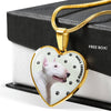 Bull Terrier Print Heart Pendant Luxury Necklace-Free Shipping - Deruj.com