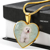 Bichon Frise Dog Heart Pendant Luxury Necklace-Free Shipping - Deruj.com