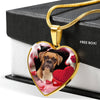 Boxer Dog Print Heart Pendant Luxury Necklace-Free Shipping - Deruj.com