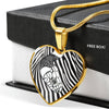 Black&White Snake Print Heart Pendant Luxury Necklace-Free Shipping - Deruj.com