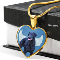 Amazing Curly Coated Retriever Print Heart Pendant Luxury Necklace-Free Shipping - Deruj.com