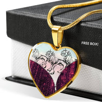 Chinese Crested Dog Art Print Heart Charm Necklaces-Free Shipping - Deruj.com
