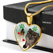 Selkirk Rex Print Heart Pendant Luxury Necklace-Free Shipping - Deruj.com