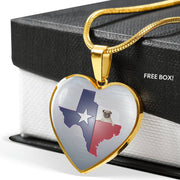 Pug Dog Texas Print Heart Pendant Luxury Necklace-Free Shipping - Deruj.com