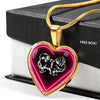 Pekingese Dog Print Heart Charm Necklaces-Free Shipping - Deruj.com