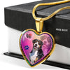 Greater Swiss Mountain Dog Print Heart Charm Necklaces-Free Shipping - Deruj.com