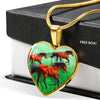 Arabian Horse Art Print Heart Charm Necklaces-Free Shipping - Deruj.com