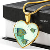 Angelfish Print Heart Charm Necklace-Free Shipping - Deruj.com