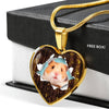 Syrian Hamster Print Heart Charm Necklaces-Free Shipping - Deruj.com