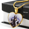 Amazing Doberman Pinscher Print Heart Pendant Luxury Necklace-Free Shipping - Deruj.com