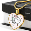 Flying Cat Print Heart Pendant Luxury Necklace-Free Shipping - Deruj.com