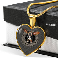 Amazing Basset Hound Dog Print Heart Pendant Luxury Necklace-Free Shipping - Deruj.com