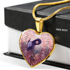 Bearded Vulture Bird Art Print Heart Pendant Luxury Necklace-Free Shipping - Deruj.com