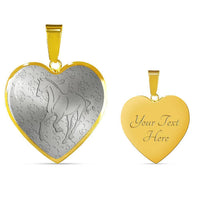 Thoroughbred Horse Print Heart Pendant Luxury Necklace-Free Shipping - Deruj.com