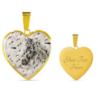 Appaloosa Horse Print Heart Pendant Luxury Necklace-Free Shipping - Deruj.com