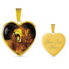 Roaring Lion Art Print Heart Charm Necklaces-Free Shipping - Deruj.com