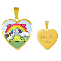 Cute Cow Print Heart Pendant Luxury Necklace-Free Shipping - Deruj.com