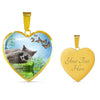 Russian Blue Cat Heart Pendant Luxury Necklace-Free Shipping - Deruj.com