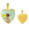 Anatolian Shepherd Dog Print Heart Pendant Luxury Necklace-Free Shipping - Deruj.com