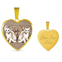 Oriental Shorthair Cat Print Heart Pendant Luxury Necklace-Free Shipping - Deruj.com