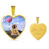 Spanish Mastiff Dog Print Heart Pendant Luxury Necklace-Free Shipping - Deruj.com