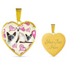 Siamese Cat Print Heart Pendant Luxury Necklace-Free Shipping - Deruj.com