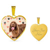 Sussex Spaniel Print Heart Pendant Luxury Necklace-Free Shipping - Deruj.com