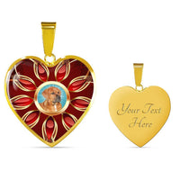 Tosa Inu Dog Print Heart Pendant Luxury Necklace-Free Shipping - Deruj.com