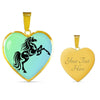 Amazing Horse Vector Print Heart Charm Necklaces-Free Shipping - Deruj.com