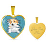 Pembroke Welsh Corgi Dog Art Print Heart Charm Necklaces-Free Shipping - Deruj.com