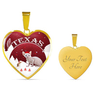 Sphynx Cat Print Heart Pendant Luxury Necklace-Free Shipping - Deruj.com