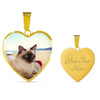 Balinese Cat Print Heart Pendant Luxury Necklace-Free Shipping - Deruj.com
