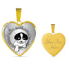 Cute Pet Art Print Heart Pendant Luxury Necklace-Free Shipping - Deruj.com