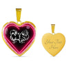 Pekingese Dog Print Heart Charm Necklaces-Free Shipping - Deruj.com