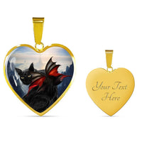 Bombay Cat Print Heart Pendant Luxury Necklace-Free Shipping - Deruj.com