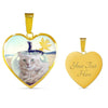 Cute LaPerm Cat Print Heart Pendant Luxury Necklace-Free Shipping - Deruj.com