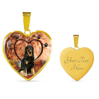 Hovawart Print Heart Pendant Luxury Necklace-Free Shipping - Deruj.com