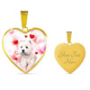 West Highland White Terrier Print Heart Pendant Luxury Necklace-Free Shipping - Deruj.com