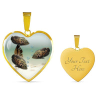 Oscar Fish Print Heart Pendant Luxury Necklace-Free Shipping - Deruj.com