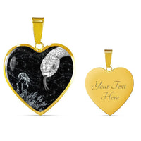 Amazing Snake Print Heart Pendant Luxury Necklace-Free Shipping - Deruj.com