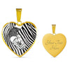 Black&White Snake Print Heart Pendant Luxury Necklace-Free Shipping - Deruj.com
