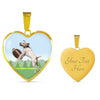 Playing Dog Print Heart Pendant Luxury Necklace-Free Shipping - Deruj.com