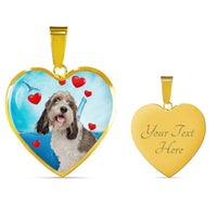 Petit Basset Griffon Vendeen Print Heart Pendant Luxury Necklace-Free Shipping - Deruj.com