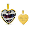 American Flag Skull Print Heart Charm Necklaces-Free Shipping - Deruj.com