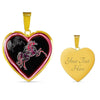 Horse Pink Art Print Heart Charm Necklaces-Free Shipping - Deruj.com