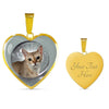 Singapura Cat Print Heart Pendant Luxury Necklace-Free Shipping - Deruj.com