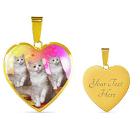 Ragamuffin Cat Print Heart Pendant Luxury Necklace-Free Shipping - Deruj.com