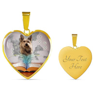 Berger Picard Print Heart Pendant Luxury Necklace-Free Shipping - Deruj.com